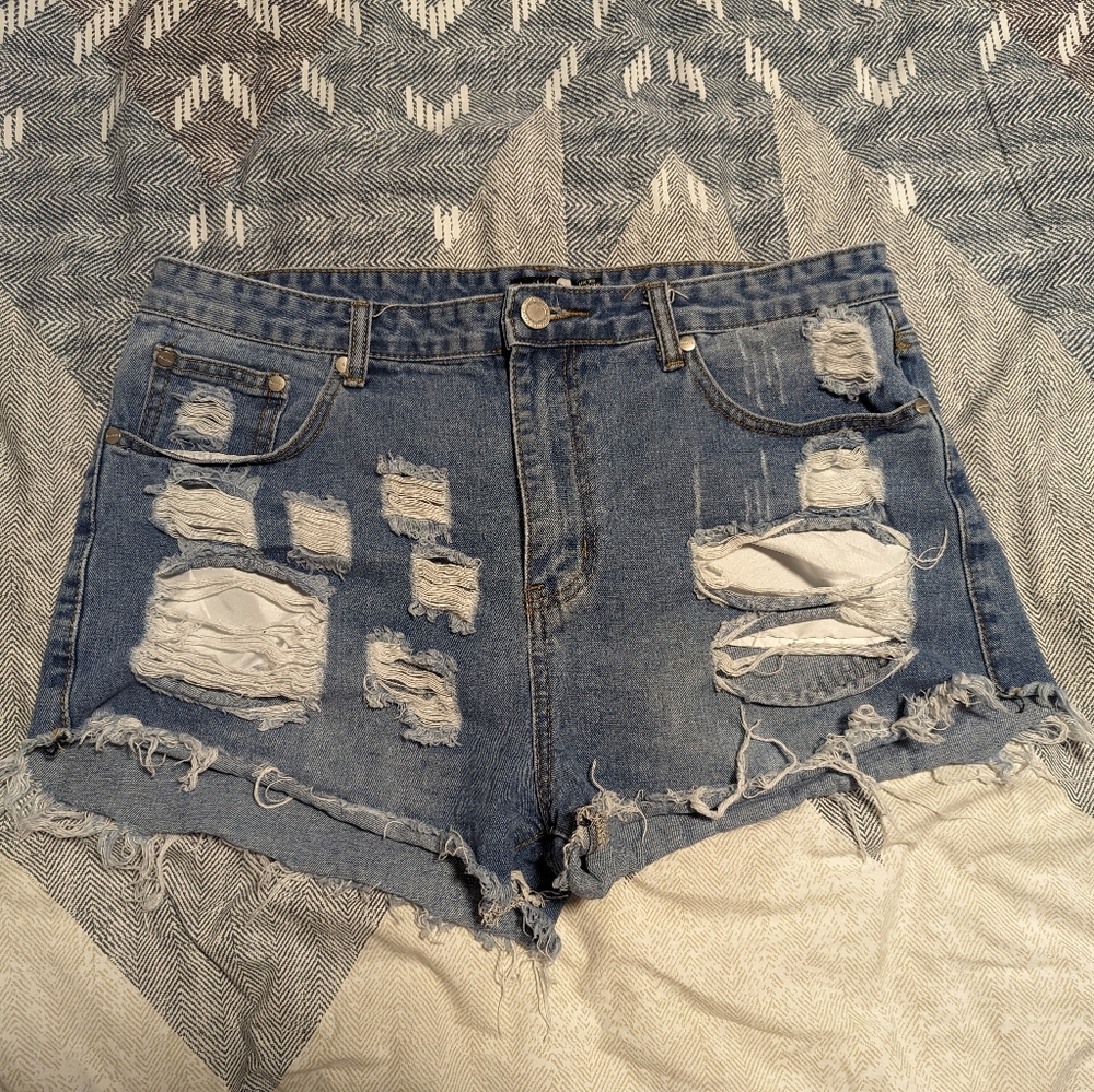 BooHoo Destroyed Shorts